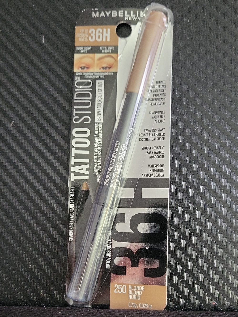 New Maybelline Tattoo Studio 36H Eyebrow Pencil & Powder - Blonde (250)